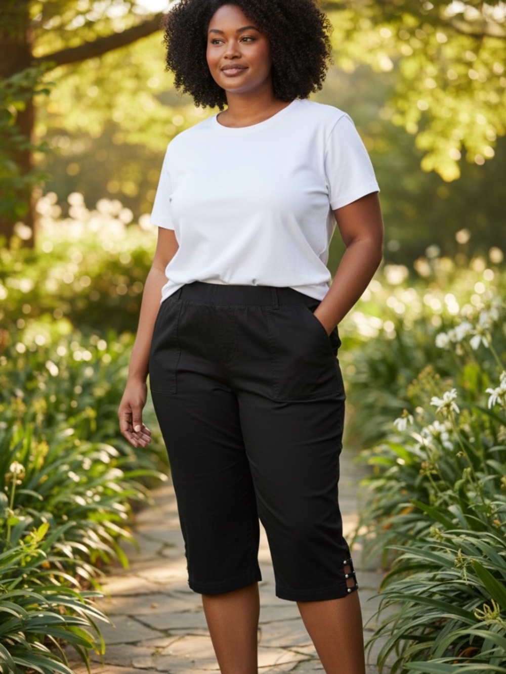 Hastings and Smith Black Crop pants-Size 20